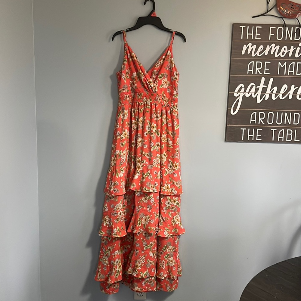 Beautiful orange maxi dress